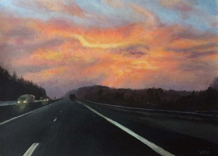 "Weg", Acrylics on paper, Wilco van Iperen, France (2022)